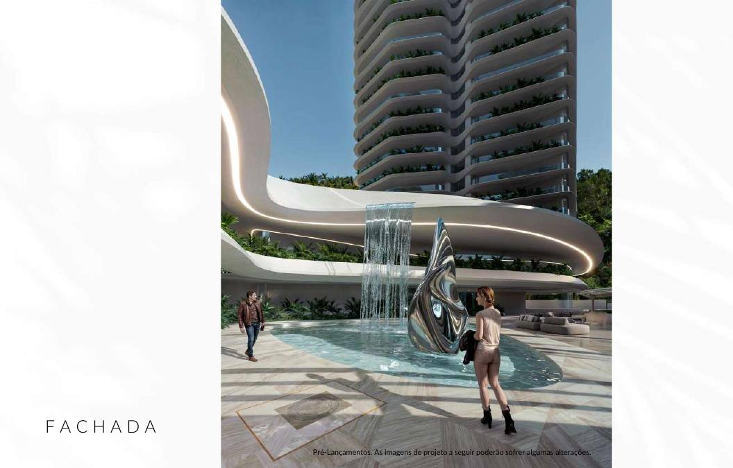 Cascata e escultura no SPA
